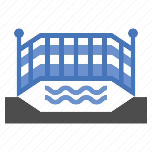 Bridge, river, sign, map, location icon - Download on Iconfinder