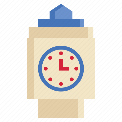 Clock, tower, time, location, map, gps icon - Download on Iconfinder
