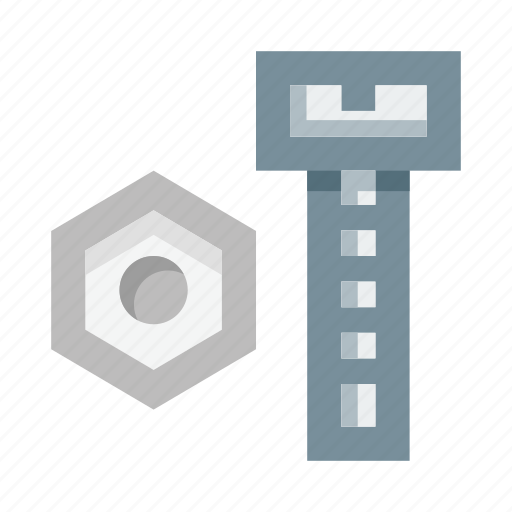 Fasteners, screw, bolt, nut, self-tapping screw, fixing, building material icon - Download on Iconfinder