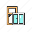 building, material, door, window 