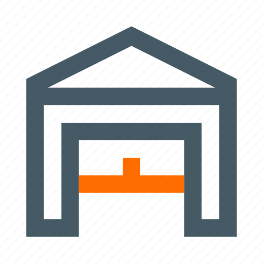 Building, car, estate, garage, house, open, transport icon - Download on Iconfinder