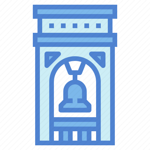 Bell, buildings, independent, liberty, tower icon - Download on Iconfinder