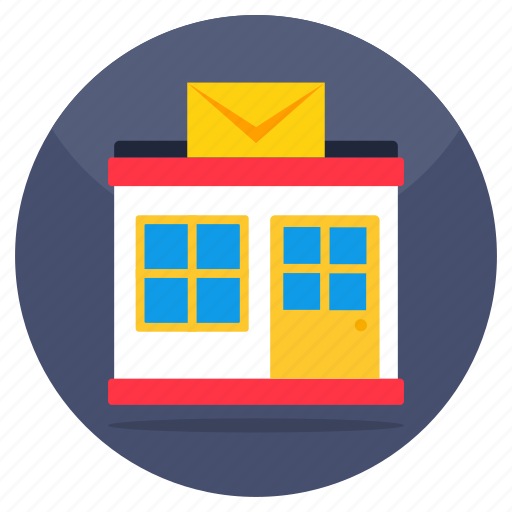 Po, post office, mail office, building, architecture icon - Download on Iconfinder