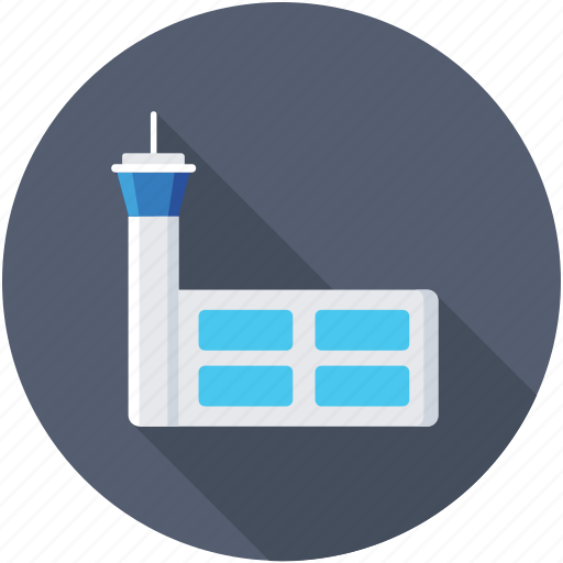 Airport control tower, airport traffic control tower, atct, building, control tower icon - Download on Iconfinder