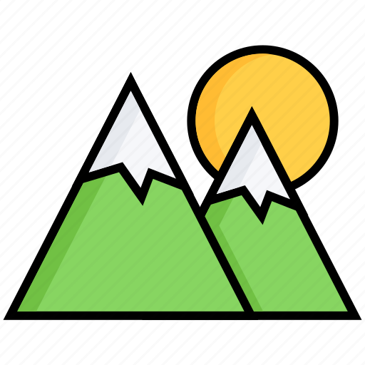 Mountain, sun, ecology, forecast, nature, summer, sunny icon - Download on Iconfinder