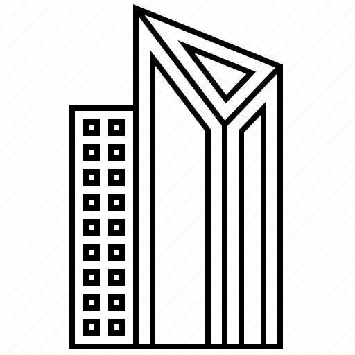 Building, city, enterprise, futuristic, modern, triangle icon - Download on Iconfinder