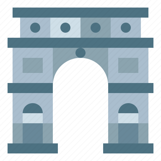 Arc, architecture, cultures, de, landmark, triomphe icon - Download on Iconfinder