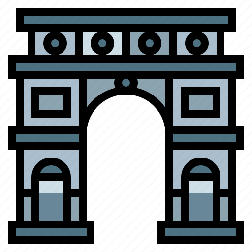 Arc, architecture, cultures, de, landmark, triomphe icon - Download on Iconfinder