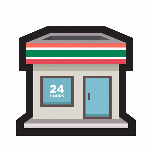 Convenience store, mini mart, 7-eleven, retail, 24 hours icon - Download on Iconfinder
