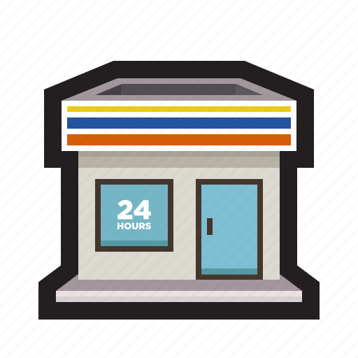 24 hours, convenience store, mini mart, mini stop, retail icon - Download on Iconfinder