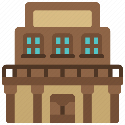 Saloon, architecture, western, building, bar icon - Download on Iconfinder
