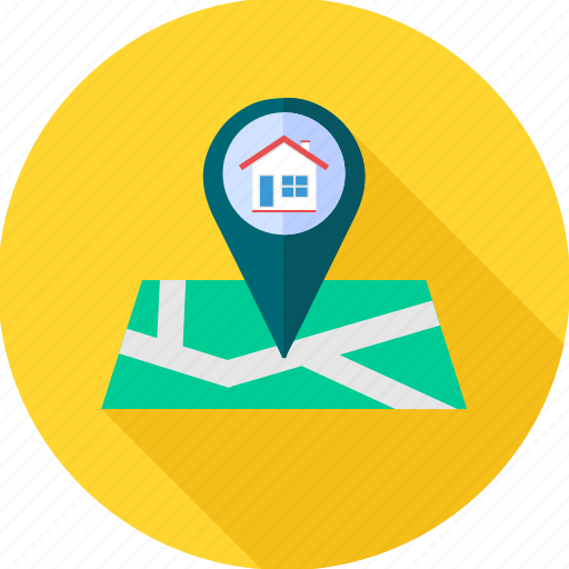 Building location, house location, location, gps, navigation icon - Download on Iconfinder