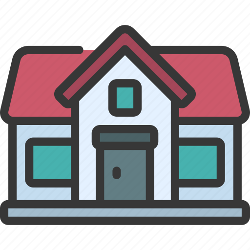 House, middle, porch, home, building icon - Download on Iconfinder