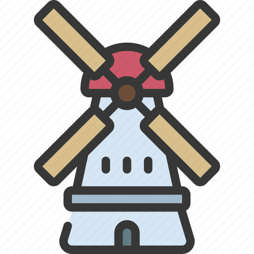 Windmill, architecture, mill, building, farm icon - Download on Iconfinder