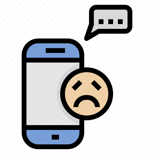 Sad, smartphone, message, chat, waiting icon - Download on Iconfinder