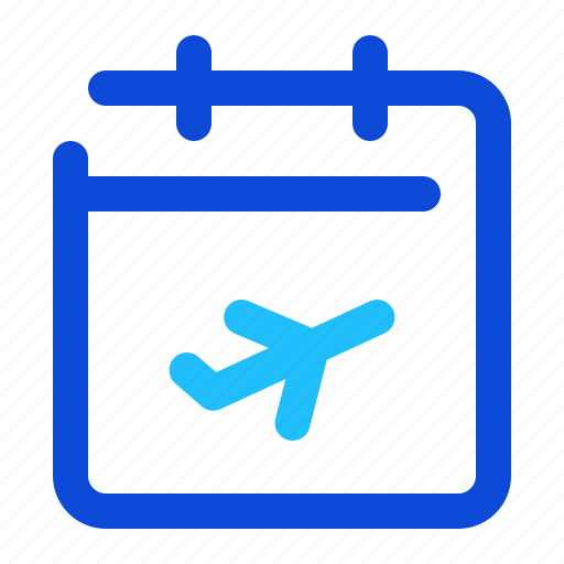 Calendar, airplane, flight, travel, date icon - Download on Iconfinder