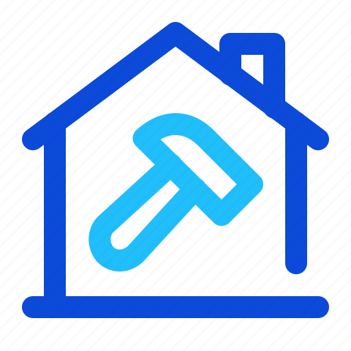 House, home, hammer, renovation, construction icon - Download on Iconfinder
