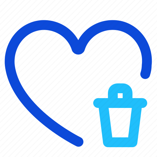 Delete, trash, heart, like icon - Download on Iconfinder