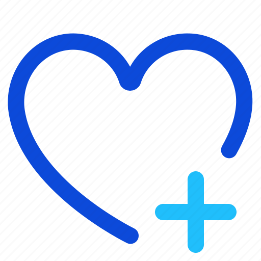 Heart, like, plus, add icon - Download on Iconfinder