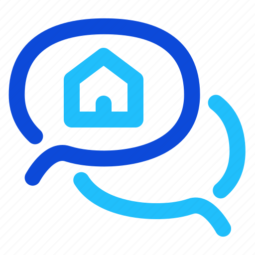 Chat, discussion, talk, house icon - Download on Iconfinder