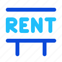 sign, rent, house, real estate