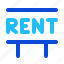 sign, rent, house, real estate 