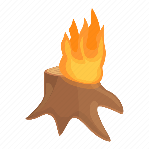 Trunk, burning, tree icon - Download on Iconfinder