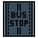 bus, pavement, road, stop, transport