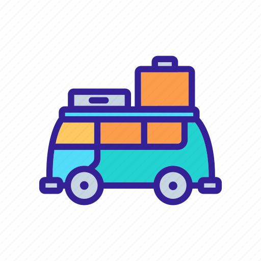 Bus, by, calendar, stuff, suitcase, travel, trip icon - Download on Iconfinder
