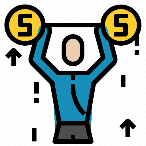 Dumbbells, weight, money icon - Download on Iconfinder
