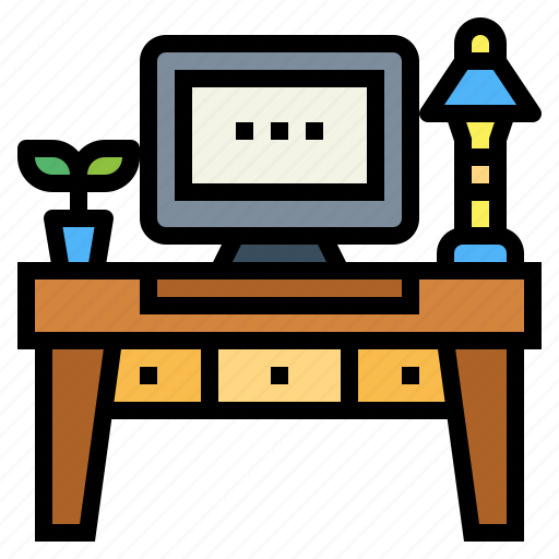 Computer, desk, furniture, workplace icon - Download on Iconfinder