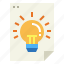 idea, lightbulb, paper, technology 