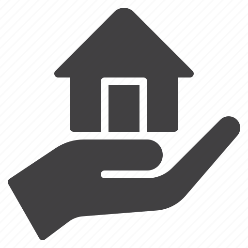 Hand, holding, house, mortgage icon - Download on Iconfinder