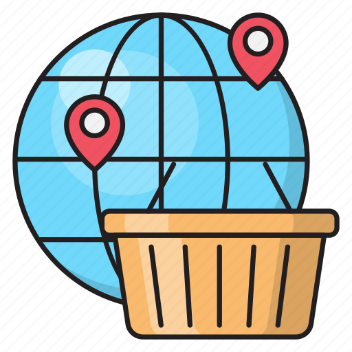 Cart, global, location, map, shopping icon - Download on Iconfinder
