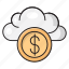 budget, cloud, dollar, money, saving 
