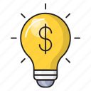 bulb, finance, idea, solution, tips