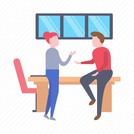 Discussion, employee, meeting, staff, talk icon - Download on Iconfinder
