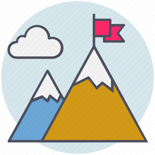 Business, flag, goals, mountain, success, target icon - Download on Iconfinder