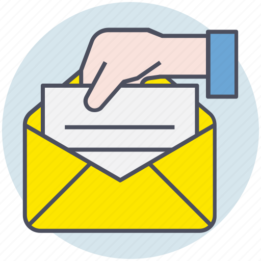 Business, envelope, hand, letter, mail icon - Download on Iconfinder