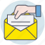 business, envelope, hand, letter, mail 