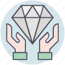 business, diamond, hand, stone