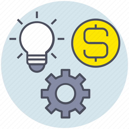 Bulb, business, earn, idea, money, setting icon - Download on Iconfinder