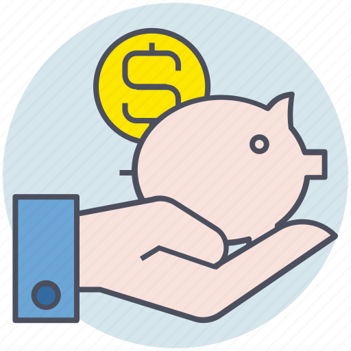 Business, hand, insurance, piggy bank, savings icon - Download on Iconfinder