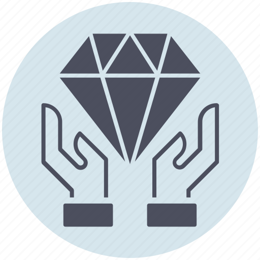 Business, diamond, hand, stone icon - Download on Iconfinder
