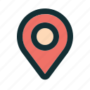 gps, location, map, marker