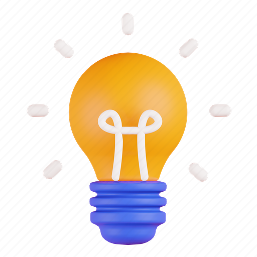 Business, idea, light, bulb, smart, solution, creative 3D illustration - Download on Iconfinder