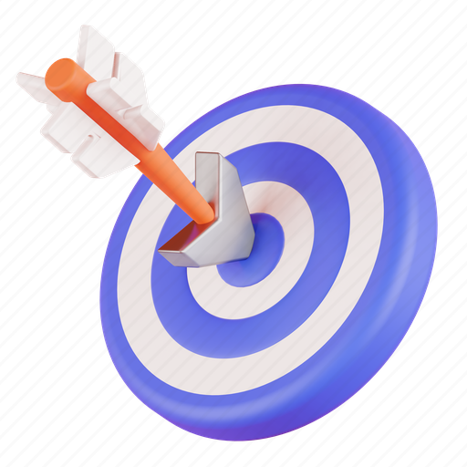Goal, target, focus, archery, arrow 3D illustration - Download on Iconfinder