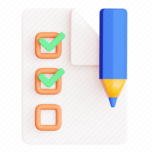 List, to do, checklist, checkbox, requirement, tasks 3D illustration - Download on Iconfinder