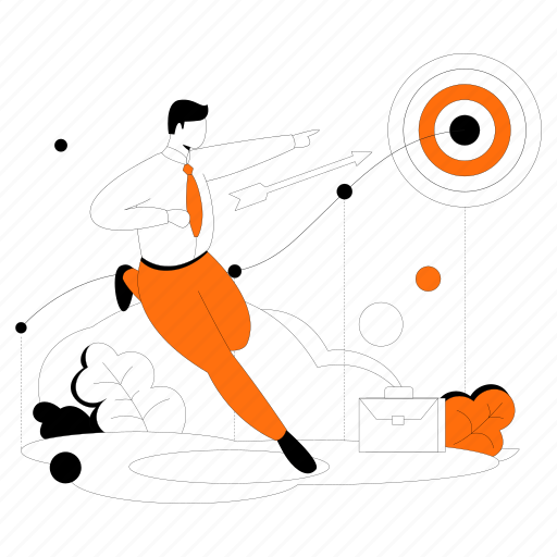 Goal, oriented, aim, target illustration - Download on Iconfinder
