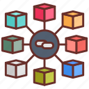 block, chain, ledger, cubes, shared, database, databases